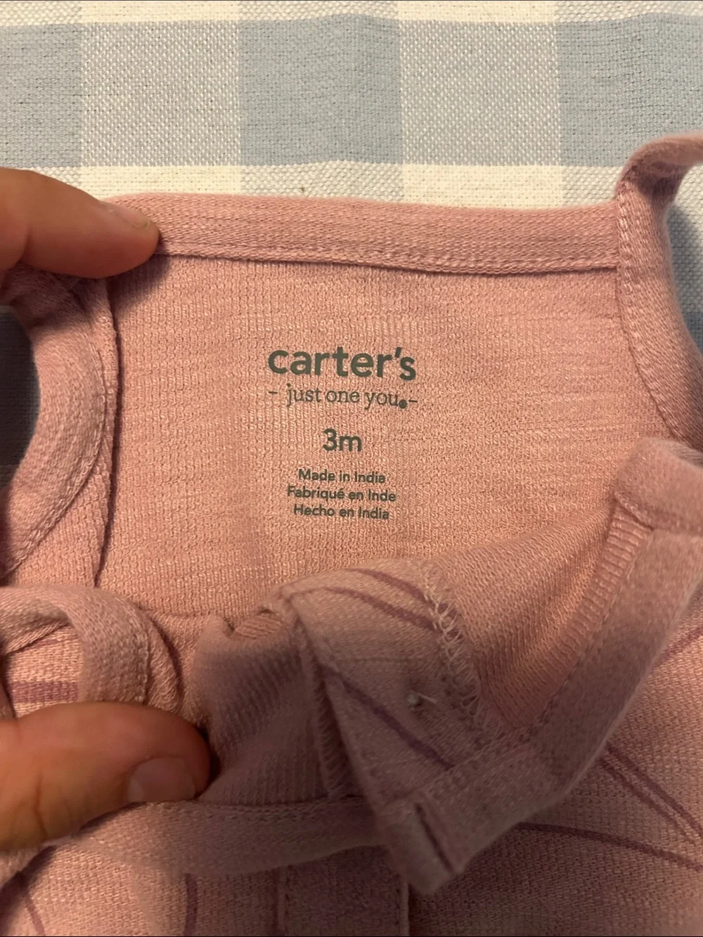 Carter's Dusty Rose Floral Button Romper